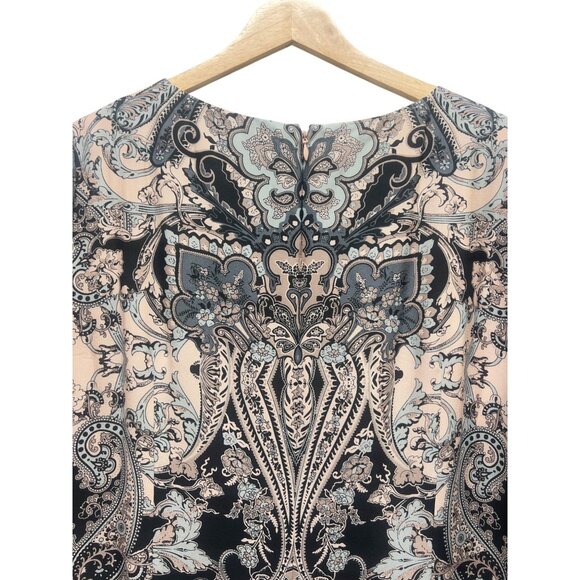 Chico's Pink and Black Paisley Plaid Short Shift Dress - Picture 9 of 9